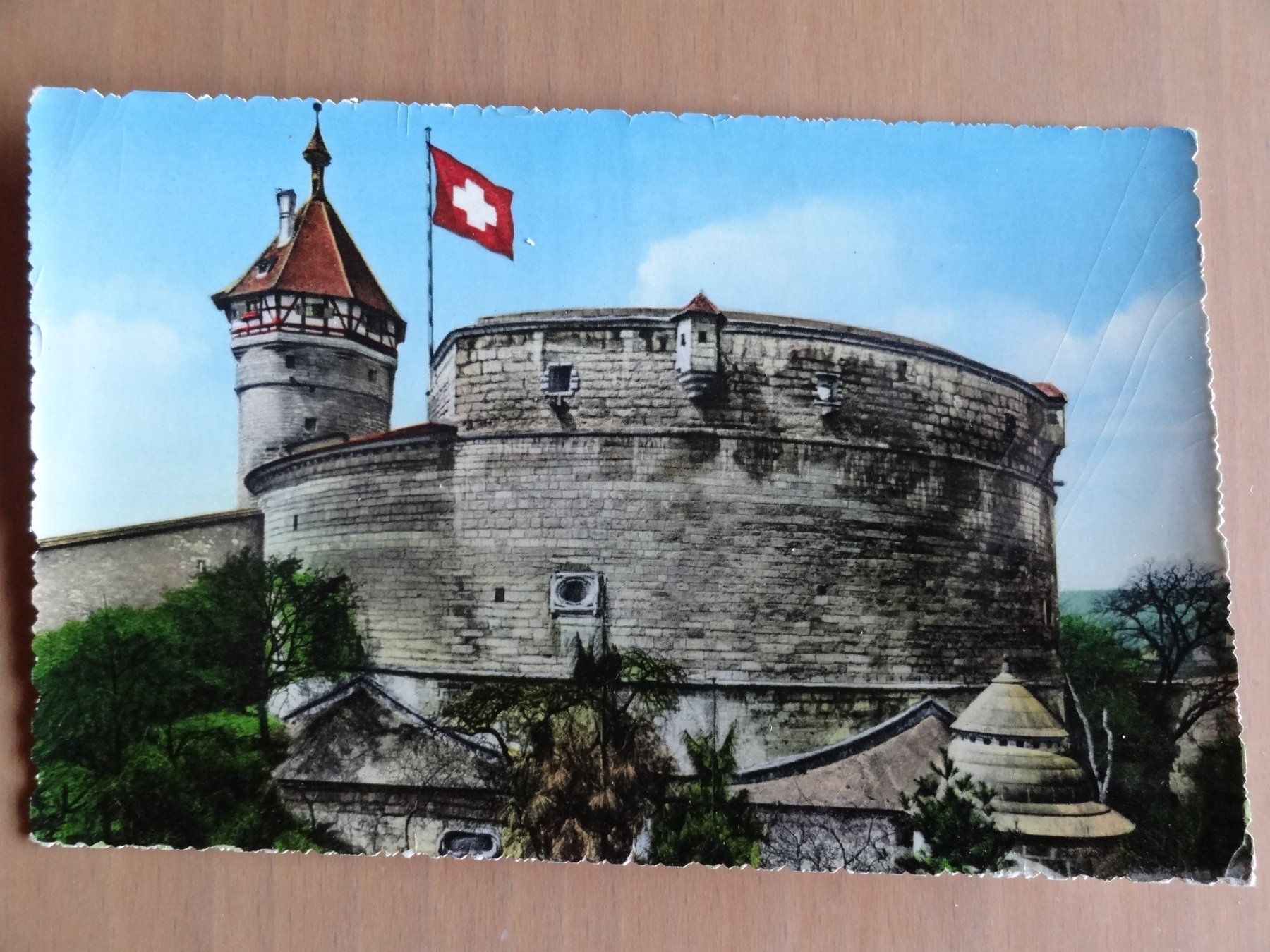 Cartoline postali: Schaffhausen - Munot - 1959 – Usato da St Léonard venduto da Riglin