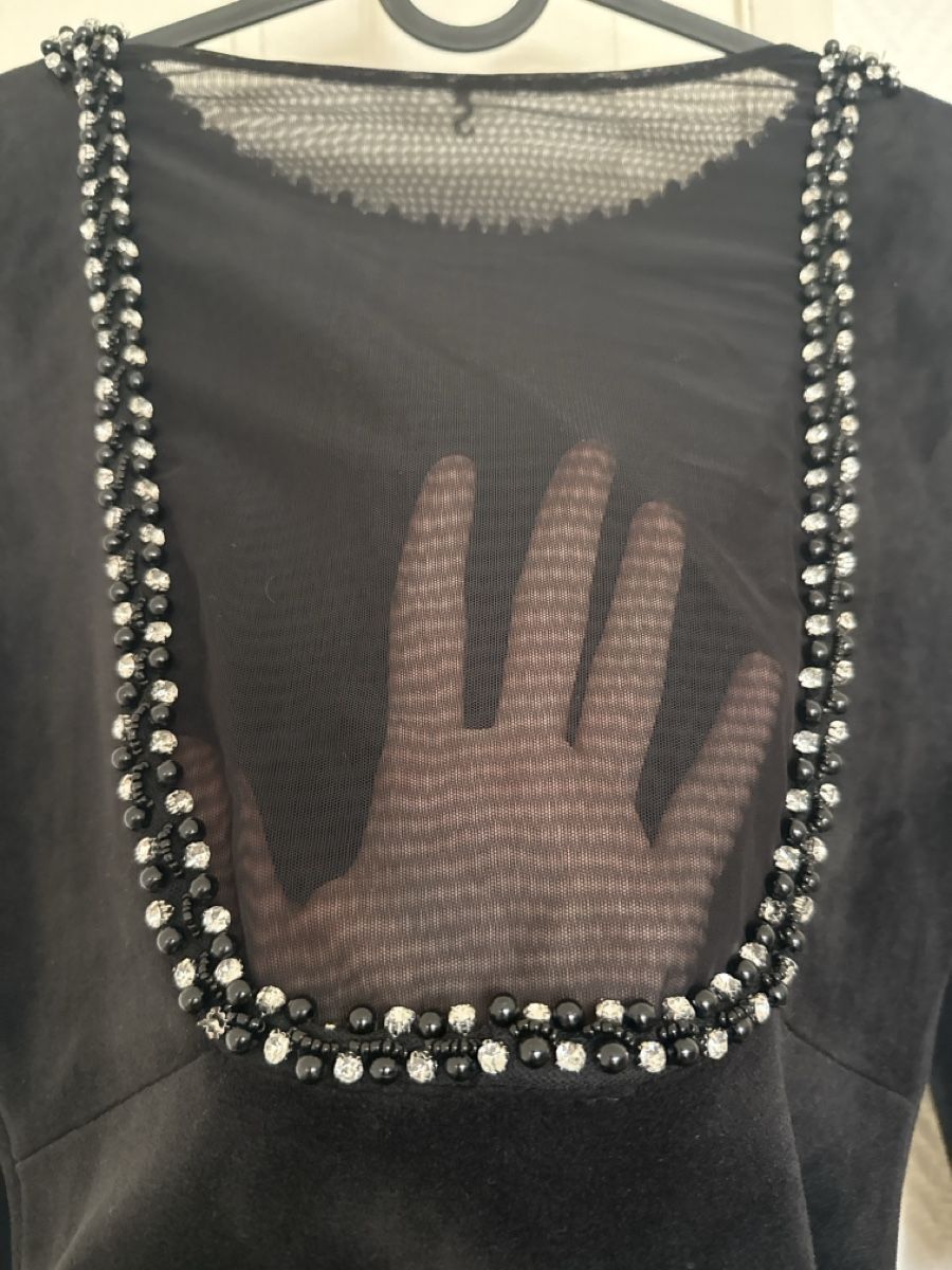 Kleider: Élégante robe noire avec perles – Neu (gemäss Beschreibung) aus Genève von cece22 3