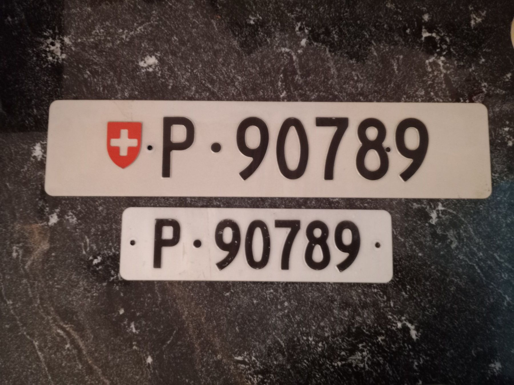 Ecriteaux: 2x Nummernschild PTT Post ausrangiert 90789 – D'occasion à Küttigen par Melisch1000