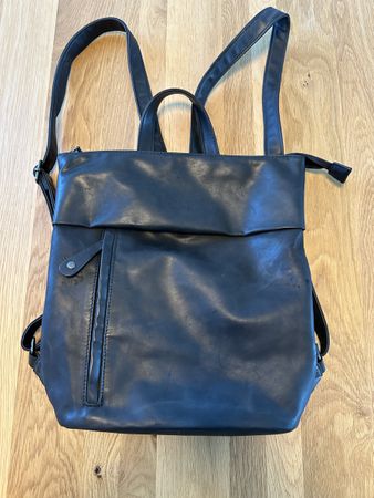 Rucksack Kunstleder schwarz Damen guter Zustand