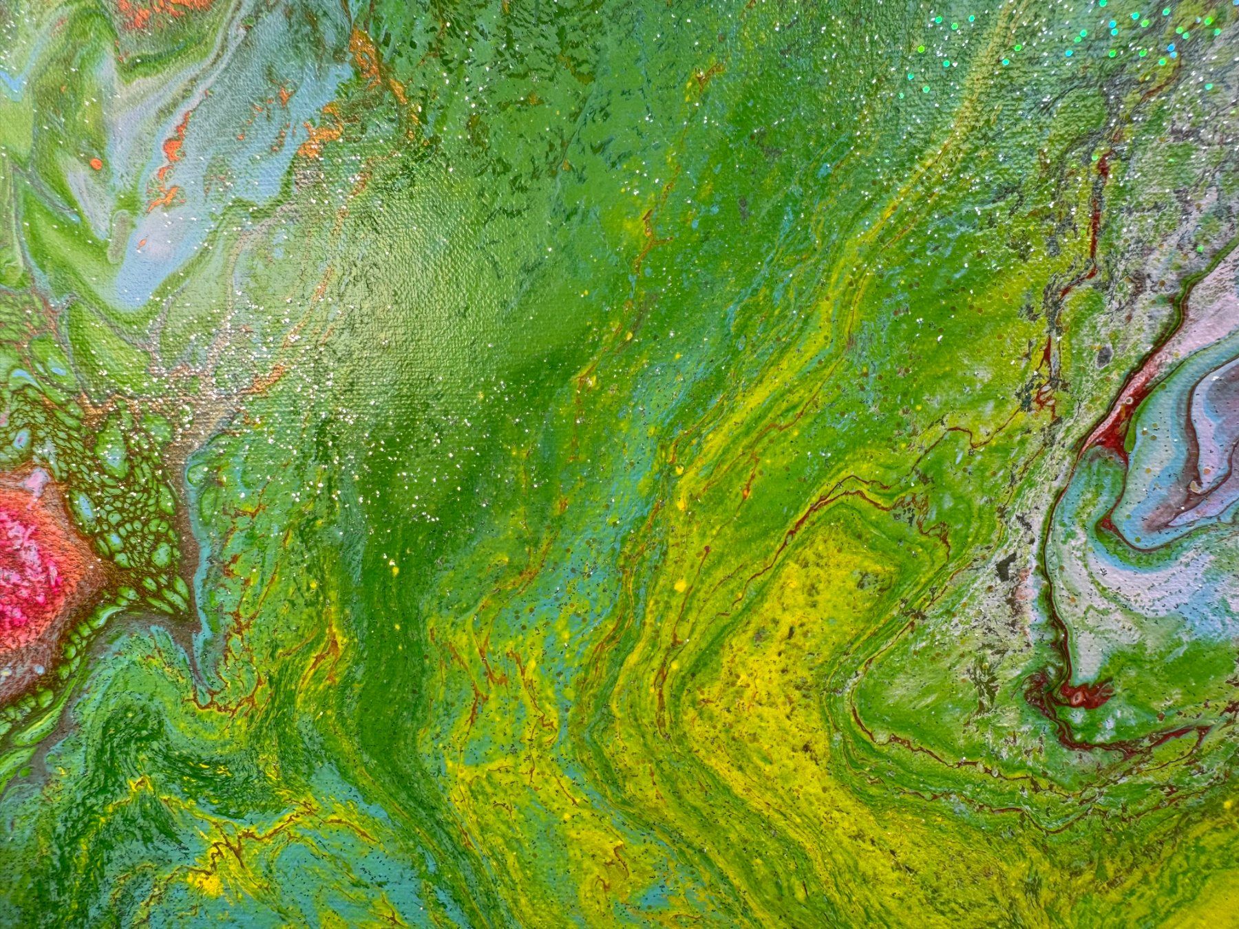 Dipinti: Acryl-Flüssigkeitsmalerei, rechteckig – Usato da Schlieren venduto da MayaSheng1983 1