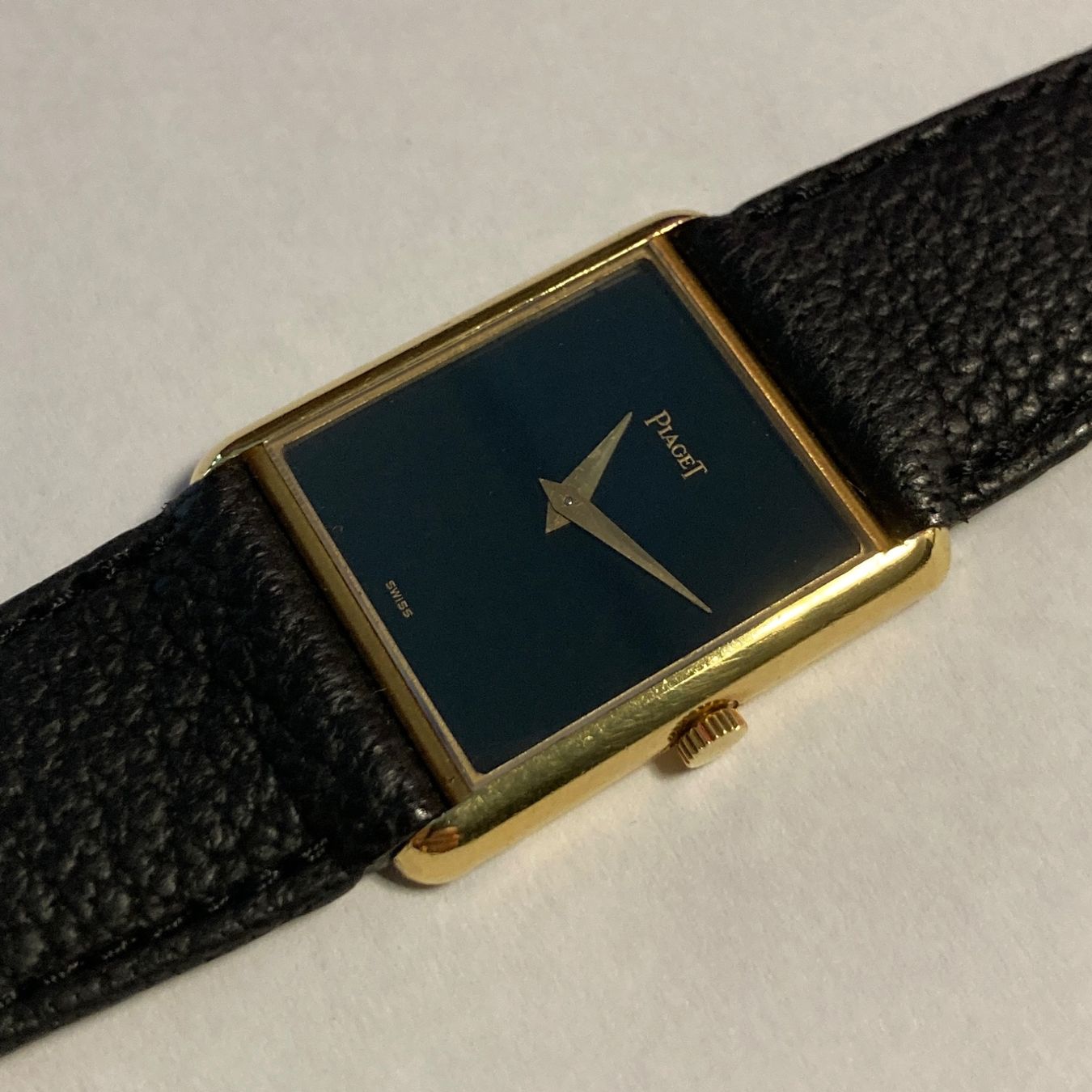 Piaget Orologi: Piaget Tank Black Dial - ref. 9287 - 18k yellow gold – Usato da Genève venduto da arisol 1
