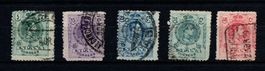 5 timbres ESPAGNE - 1909 - rares - Obl.