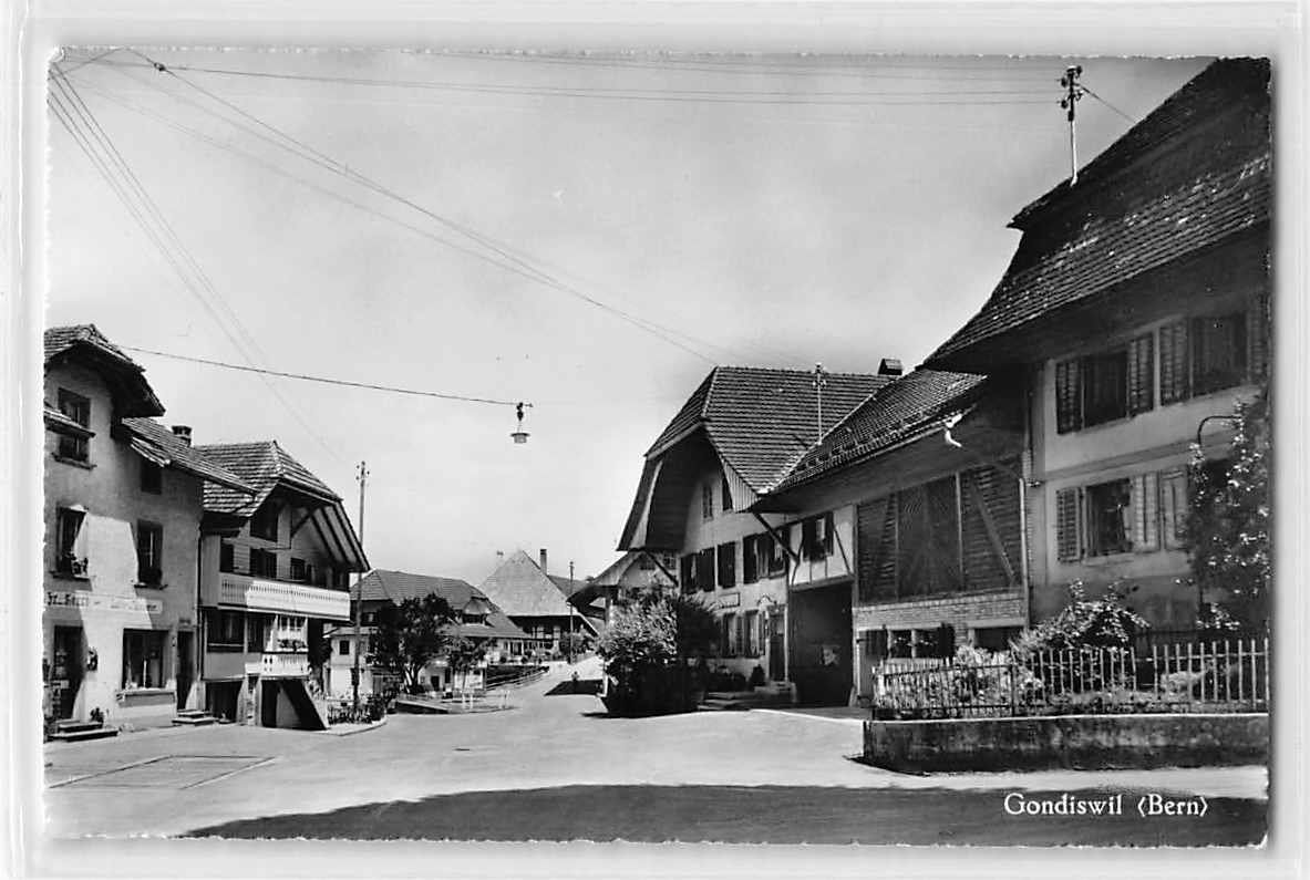 Ansichtskarten: GRUSS aus GONDISWIL - alte Ansichtskarte 1945 – Gebraucht aus Lufingen von philatelieshop