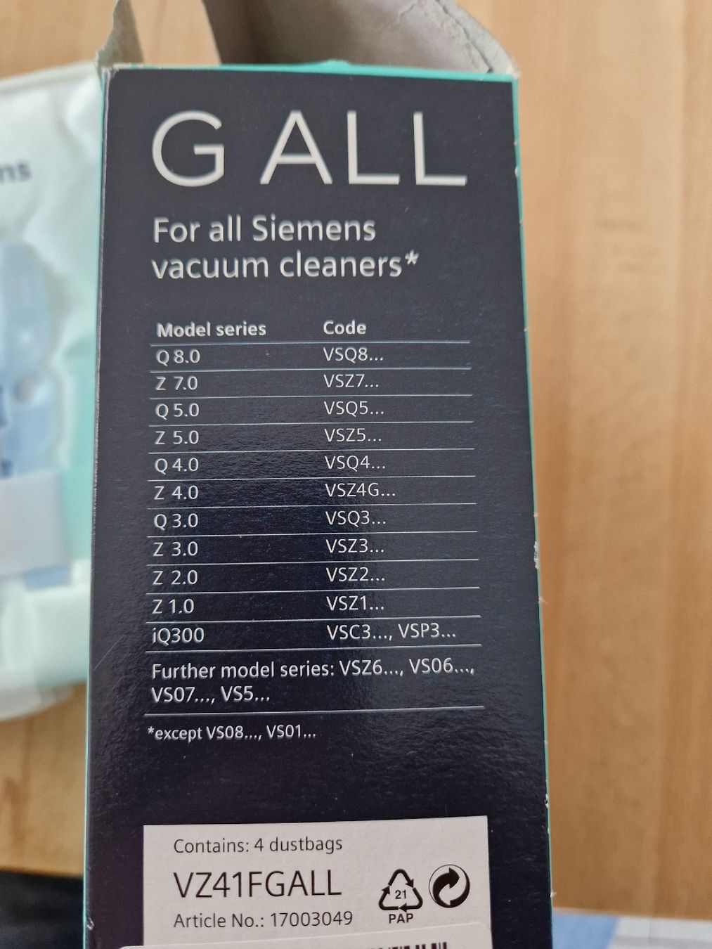 Siemens Staubsauger & Zubehör: 4x Siemens powerProtect Staubsaugerbeutel – Neu (gemäss Beschreibung) aus Gerlikon von thomasr01 3