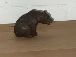 Holzfigur Bärli, geschnitzt, Rarität, Herbstdeko!