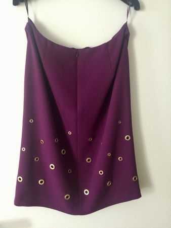 Escada raspberry skirt @ gold rings
