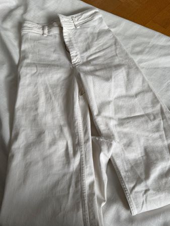 Weisse Zara Jeans, Grösse 34