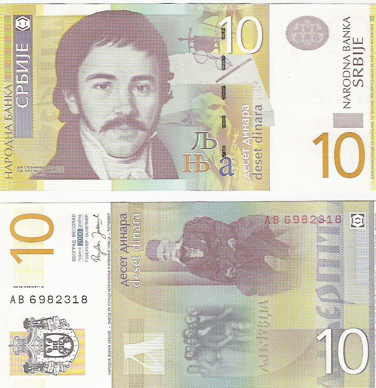 Billets de banque: SERBIE 10 DINARA 2006 (UNC) – Neuf (Voir description) à Sonceboz-Sombeval par Simuncons
