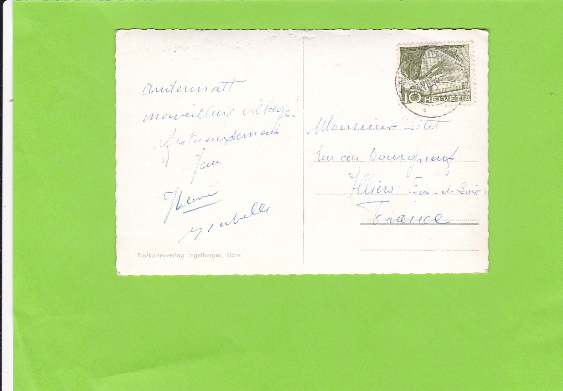 Cartoline postali: Furka-Rhonegletscher – Usato da St. Peterzell venduto da neckertal 1