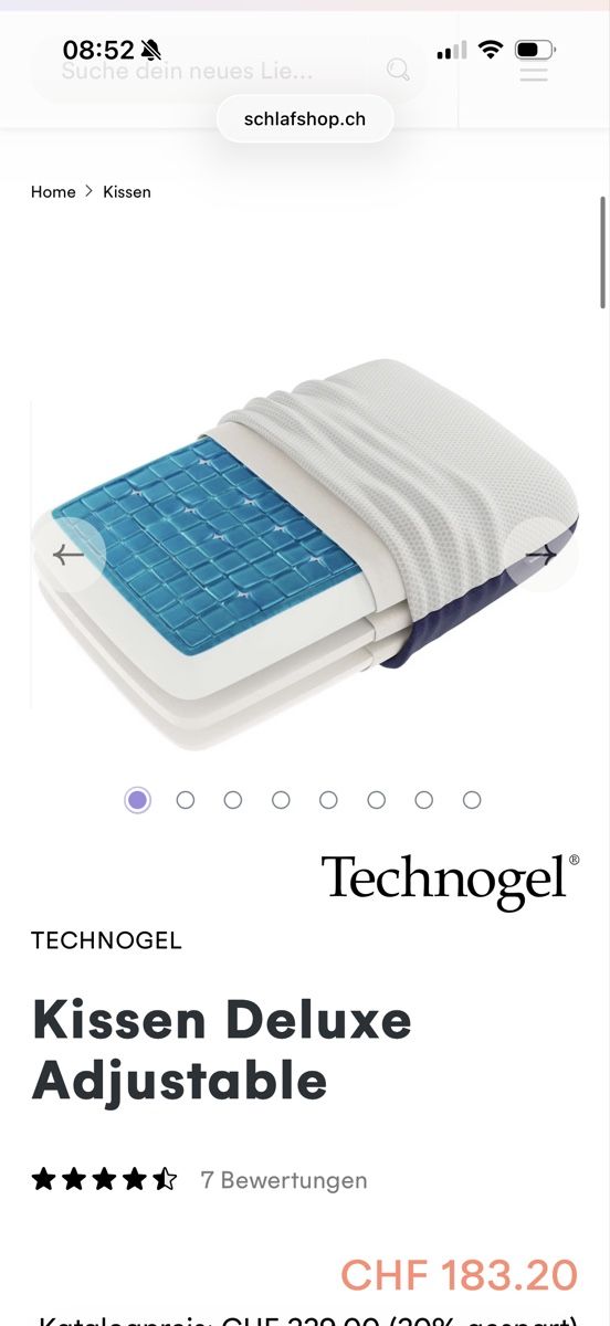 Technogel Coussins: Technogel Deluxe Adjustable pillow – D'occasion à Maloja par mags413 2