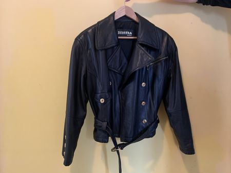 Damen Lederjacke von Dibrera Milano, Gr. 44, Schwarz!
