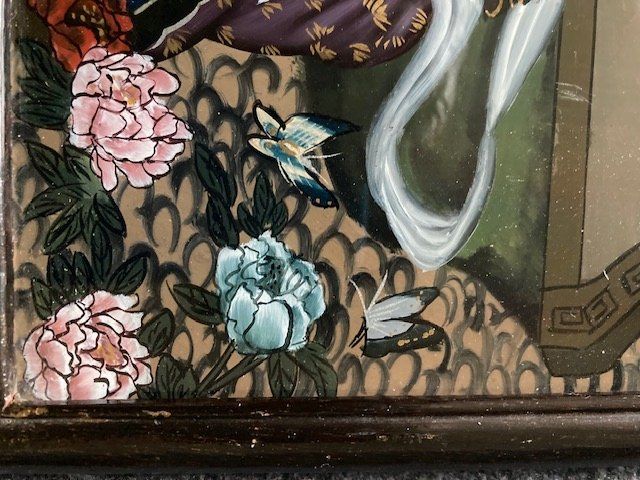 Dipinti: Ancien tableau chinois peint sous verre – Usato da Onex venduto da gga_5vcf 2