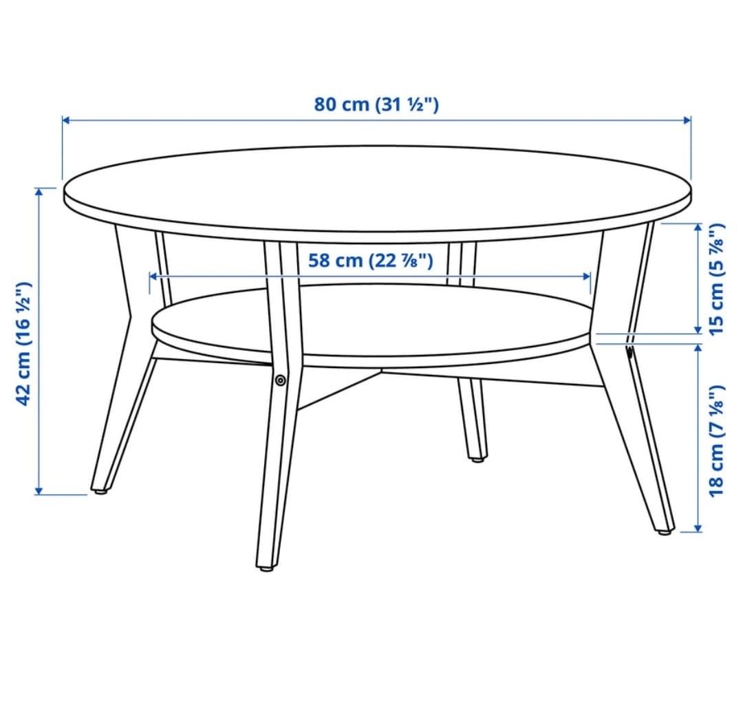 Tische: Table basse IKEA "Jakobsfors" 80cm – Gebraucht aus Rossens FR von Kyuu 3