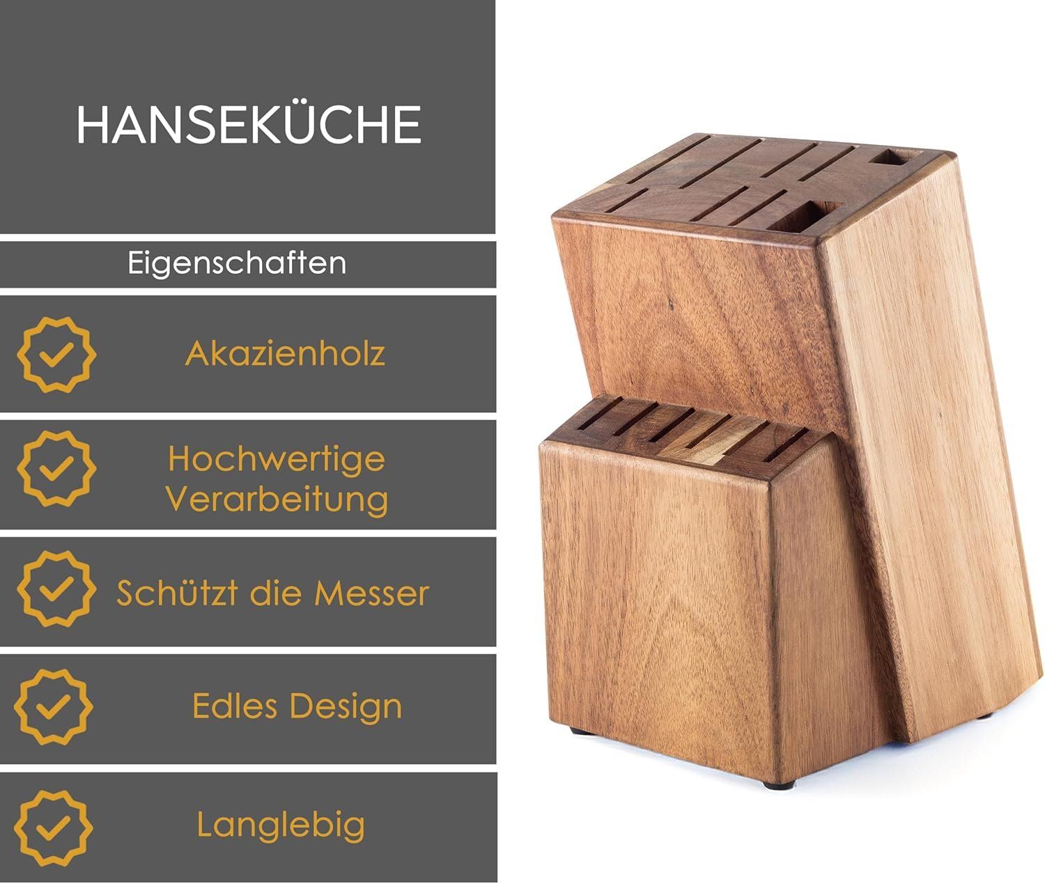 Holzartikel: Messerblock Akazienholz Universal 15 Messer Ohne Messer – Neu und originalverpackt aus Hallau von Sale50OFF 7