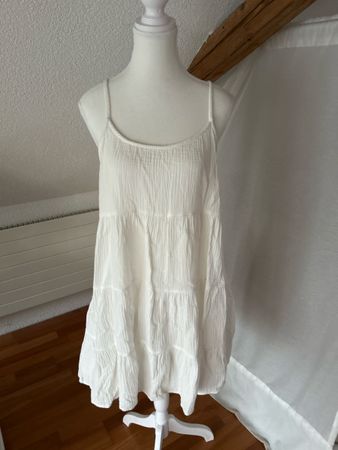 Damen Kleid weiss Grösse L, Musselin Zustand gut