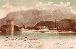 Stansstad mit Dampfer AK 1902