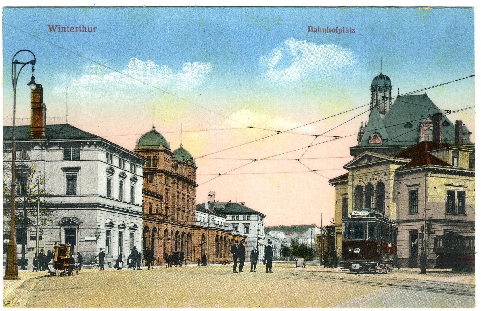 Sonstige Eisenbahn: 2 alten AK Strassenbahn Winterthur – Gebraucht aus Versoix von  1