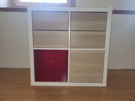 Meuble de rangement KALLAX IKEA 4 cases + portes et tiroirs