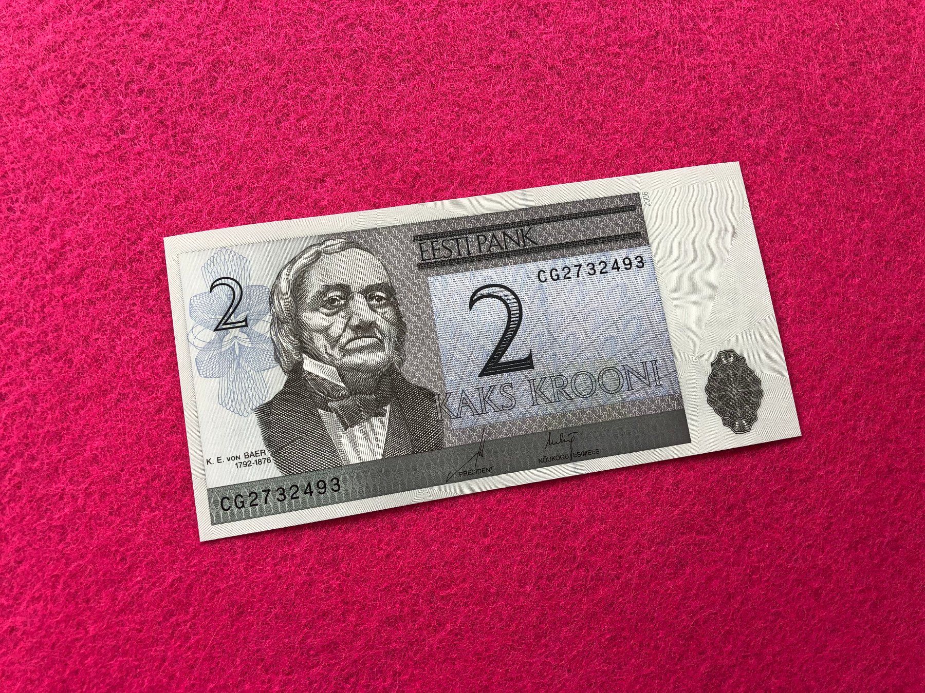 Banknoten: Estland 2006 - 2 Krooni UNC – Neu und originalverpackt aus Pfäffikon SZ von Sieben77 3