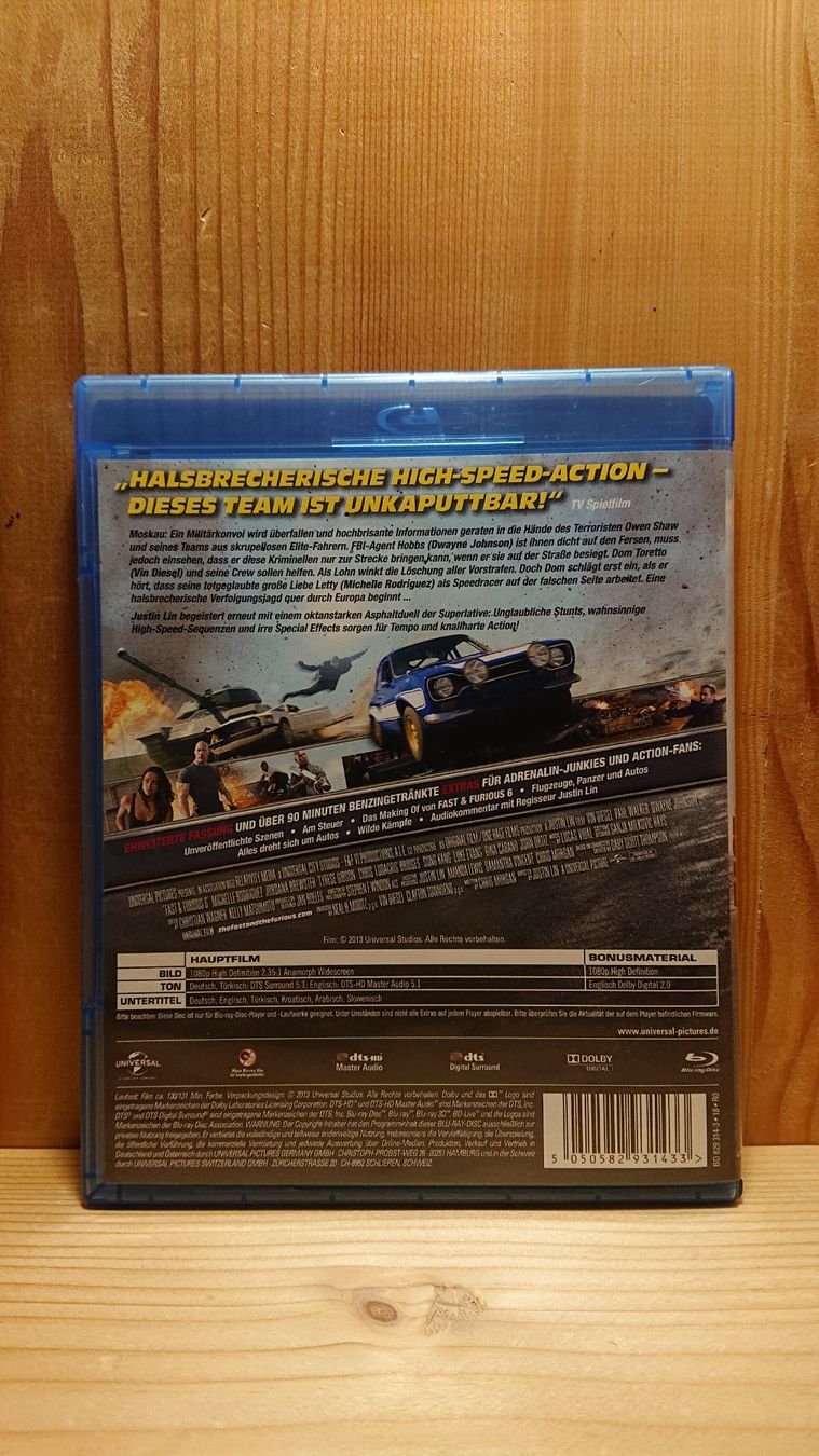 Alle DVDs: FAST AND FURIOUS 6 Blu-Ray – Gebraucht aus Wilderswil von Exebub 1