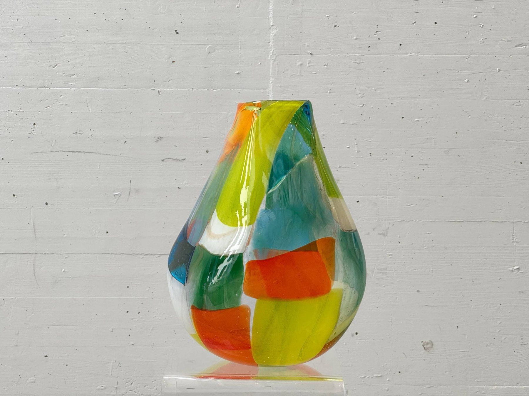 Vasi & Recipienti: Studioglas Vase Patchwork, Mdina Glass handsigniert Malta – Usato da Zürich venduto da LeMoege