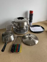 Grosses KISAG Fondue Set Edelstahl Typ 2310 mit Zubehör 