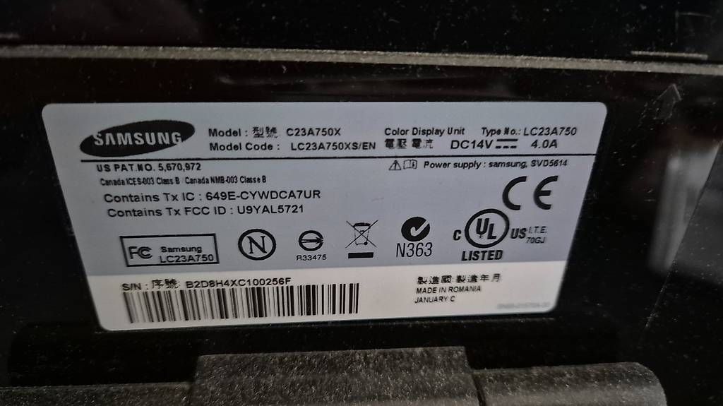 Monitor: Ecran SAMSUNG C23A750X 23" – Usato da Bouveret venduto da willy75 2