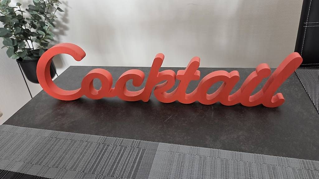Alle Dekorationen: Cocktail-Schriftzug – Gebraucht aus Münchenstein von davi271