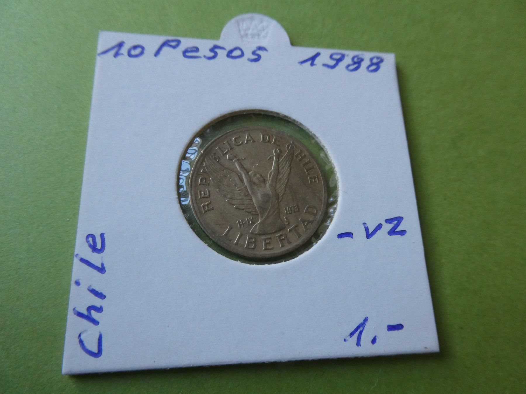 Alle Münzen: Chile 1988, 10 Pesos – Gebraucht aus Hinterforst von Rohusri