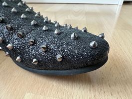 awdawd - Herren Schuhe mit Nieten, Schwarz, Grösse 42