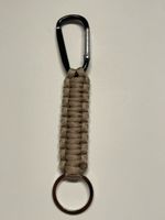 Schlüsselanhänger Karabiner Paracord beige 16 cm outdoor