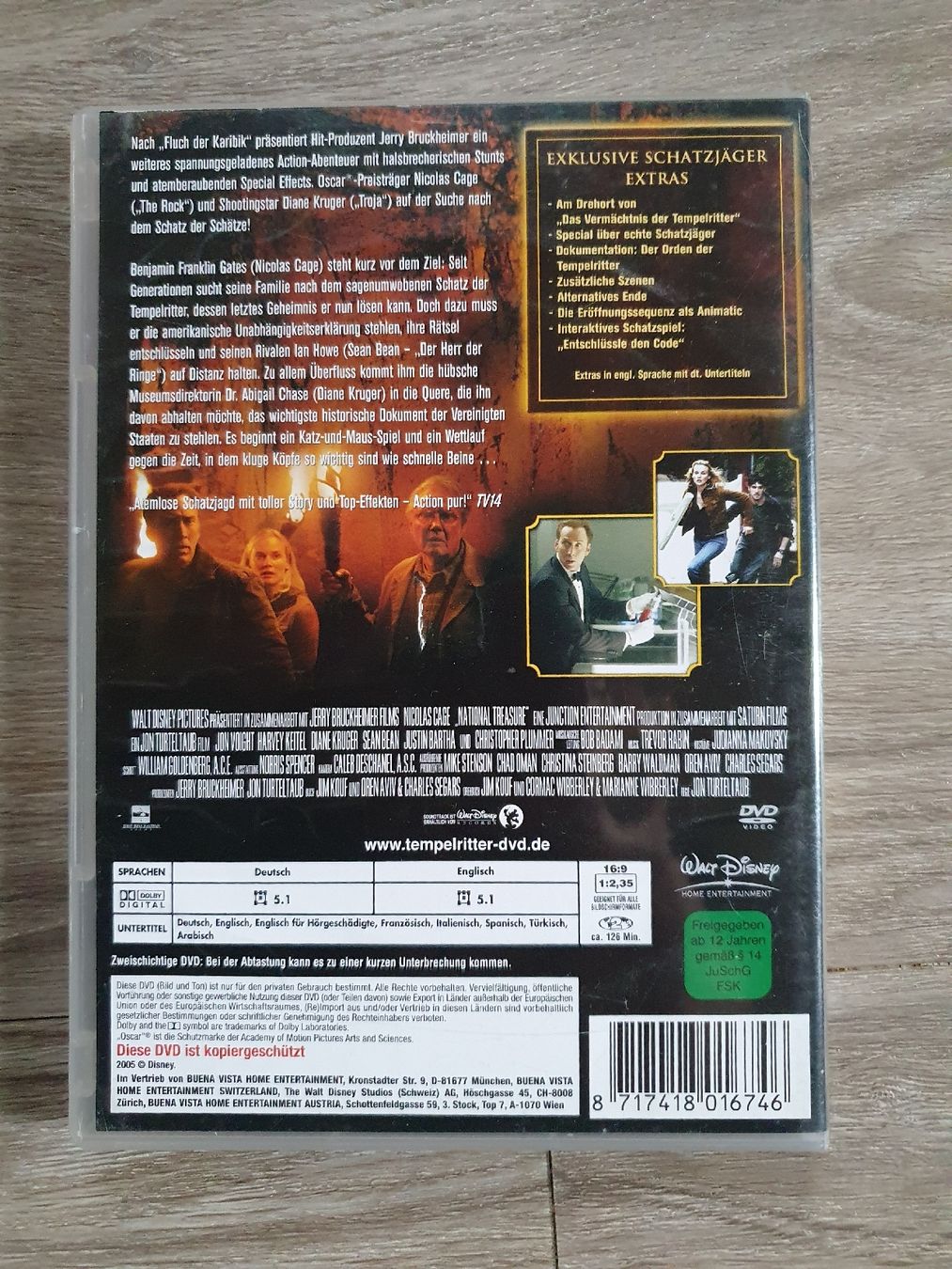 Tutti i DVDs: DVD Das Vermächtnis der Tempelritter Nicolas Cage – Usato da Solothurn venduto da Daniel_SO 1