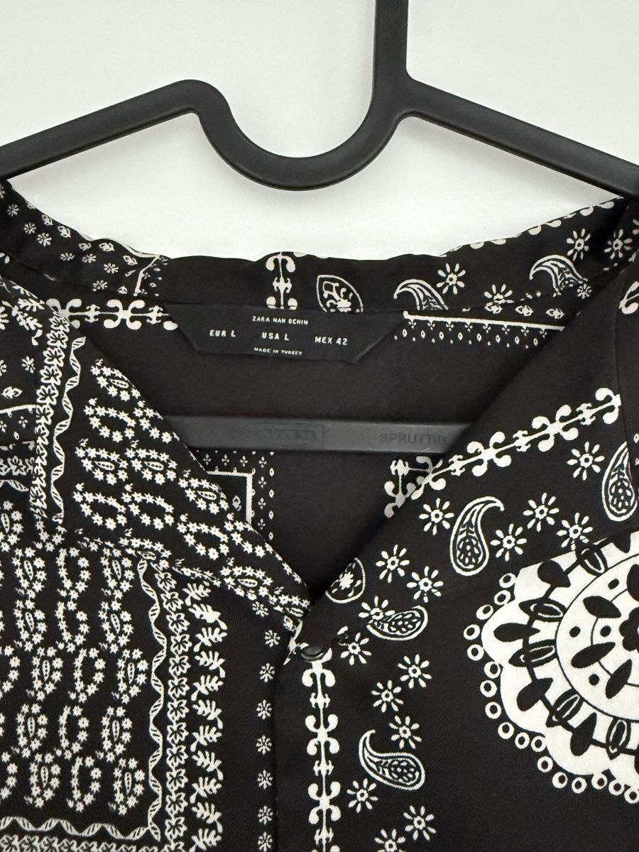 Zara Hemden: Zara Man Black & White Patterned Shirt - Size Large – Gebraucht aus Luzern von georgelawrence 1