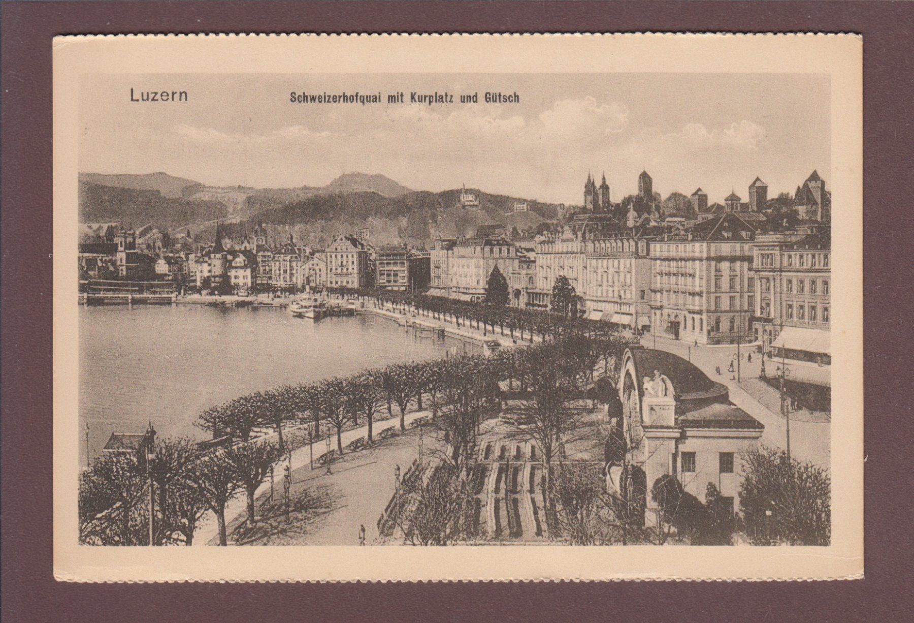 Cartoline postali: LUZERN - Kurplatz - Schweizerhofquai – Usato da Pully venduto da nicecards