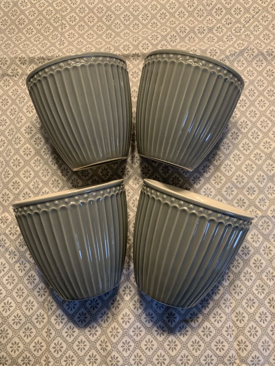 Greengate Tazze: 4 Latte Cup Becher von Greengate stone grey – Usato da Ellikon an der Thur venduto da Bali1999 1