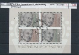 2015 FL, "Fürst Hans - Adam II. Geburtstag, Block. ET