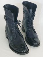 Schnürstifeletten - NAVYBOOT - 38 - Leder - blau/schwarz