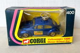 🟡🔵 Corgi Toys #400 / Volkswagen 1300 Motor School Car 1974