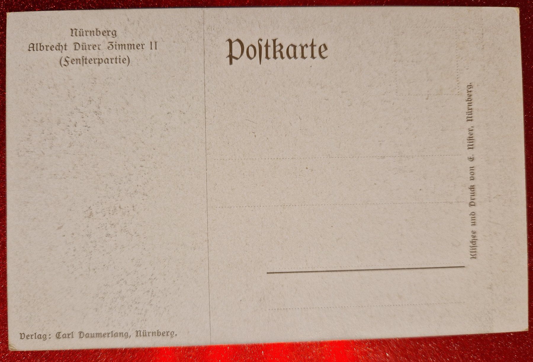 Cartes postales: Top: Nürnberg Albrecht Dürer Zimmer – Neuf (Voir description) à Melchnau par Fishel 1