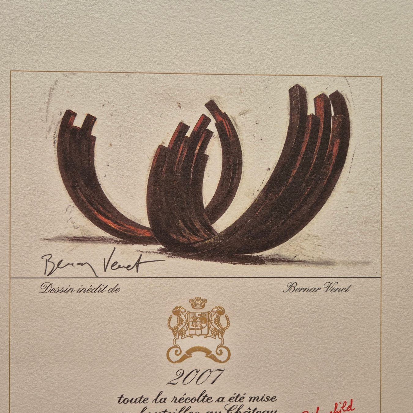 Grafica & Litografie: Mouton Rothschild 2007, Litho Bernar Venet – Usato da Luzern venduto da Louis-XVI