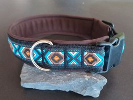 trendiges Halsband handgefertigt, Halsumfang 42cm - 46cm