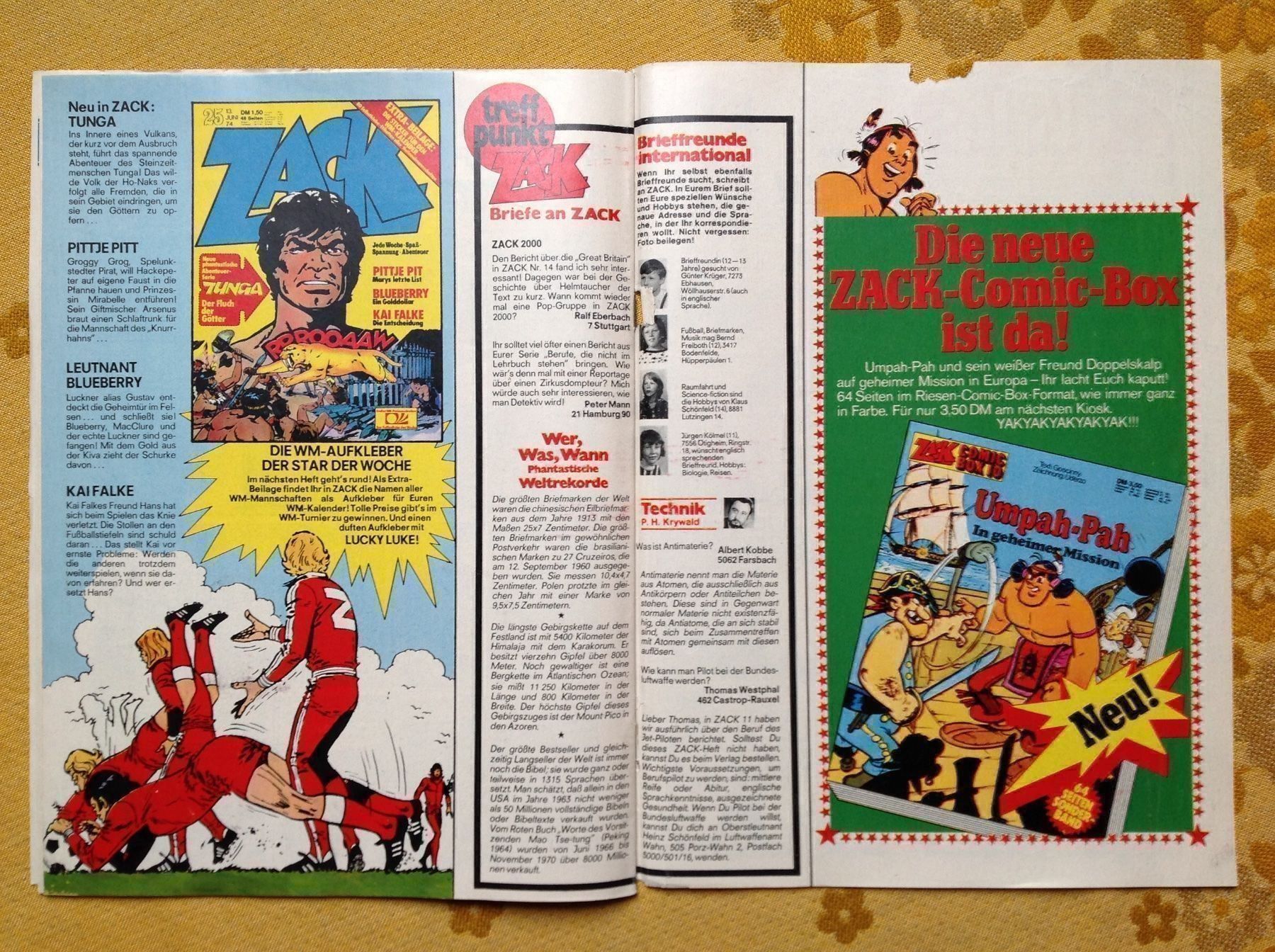 Fumetti: Zack Heft Nr 24 von 1974 – Usato da Endingen venduto da nathan05 8