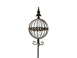 Kugel Stab braun 112 x 19cm Metall Gartenstecker