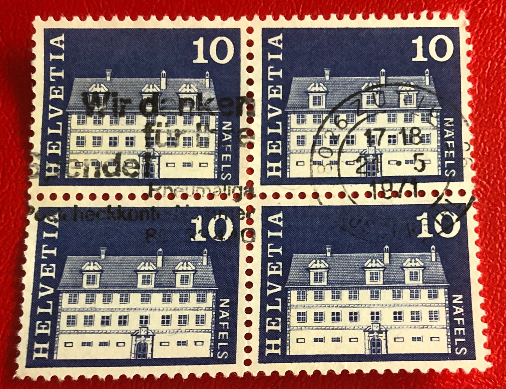 Tutti i francobolli: CH 4 er Block Stempel     – Usato da Aarau venduto da Billa007
