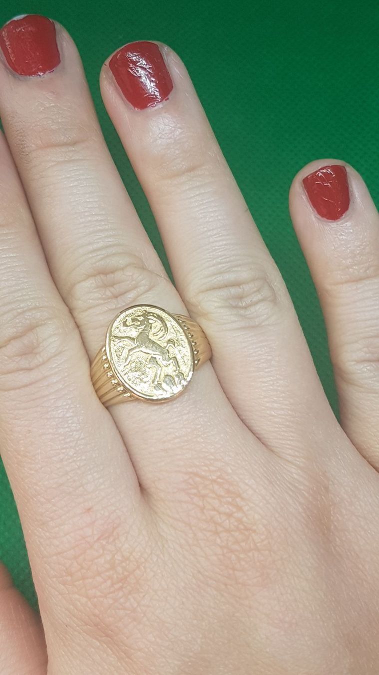 Anelli: Steinbock 750 Gold - Ring 18 Karat Gold – Nuovo (secondo la descrizione) da Unterägeri venduto da Altgoldschmuck 4