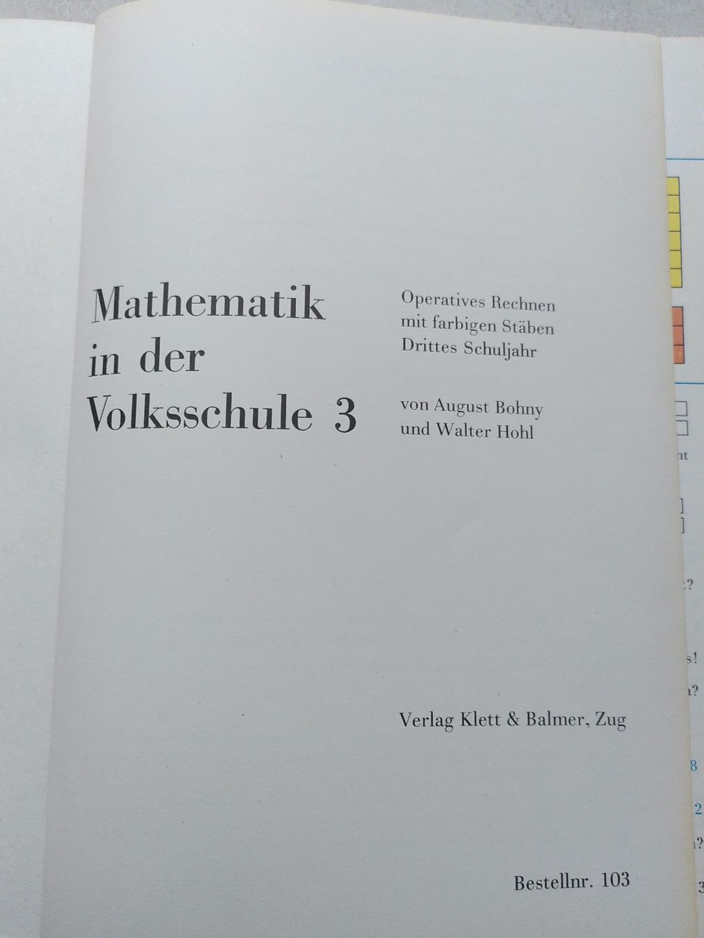 Libri: MATHEMATIK IN DER VOLKSSCHULE 3 – Usato da Brugg AG venduto da olamim 1