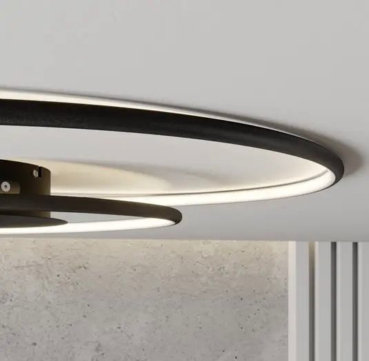 Kronleuchter & Deckenlampen: AKTION Lindby Joline LED-Deckenleuchte, schwarz, 70 cm – Neu und originalverpackt aus Basel von Seifehuesli 4