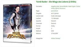 Tomb Raider - Die Wiege des Lebens (2 DVD's)