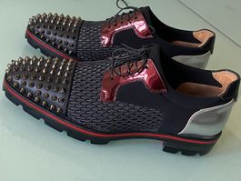 CHRISTIAN LOUBOUTIN Hubertus Nieten Derby Schuhe 40.5 NEUE